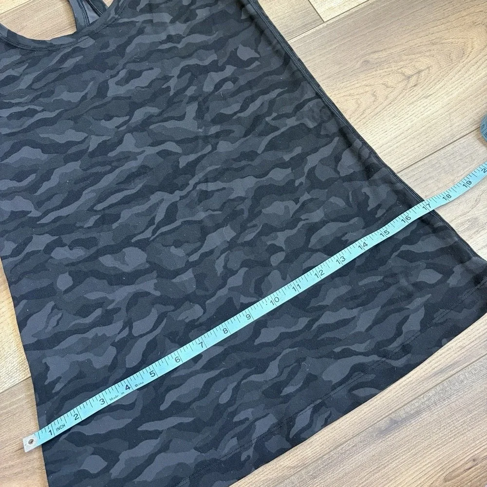 Lululemon Racer Tank Camo Cotton Blend Gym Yoga Size S/M